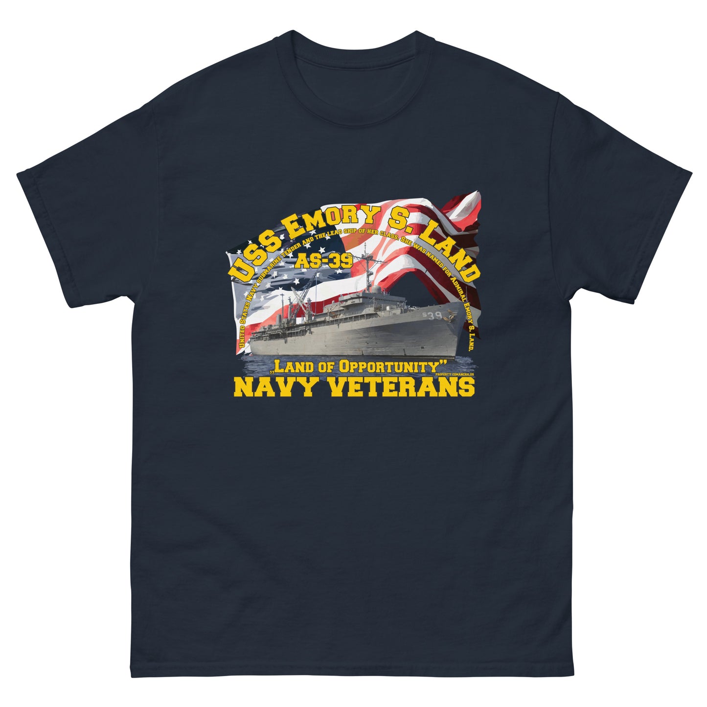 USS EMORY S. LAND AS-39 t-shirt