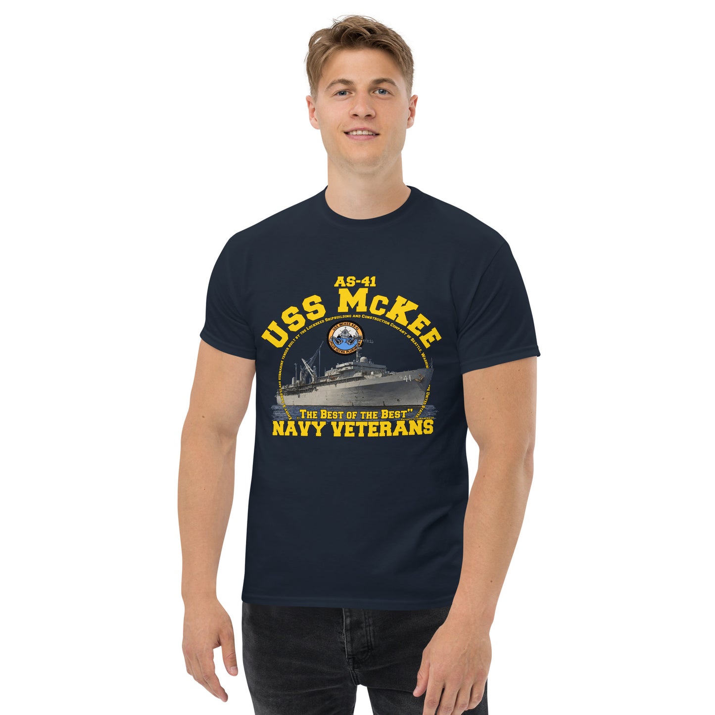 USS McKee AS-41 T-shirt, USS McKee T-shirt, Comancha graphics,