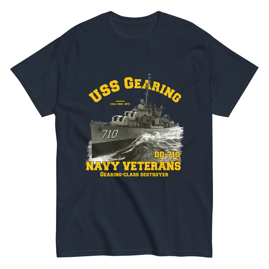 USS GEARING DD-710 Destroyer T-shirt, US NAVY T-shirt,