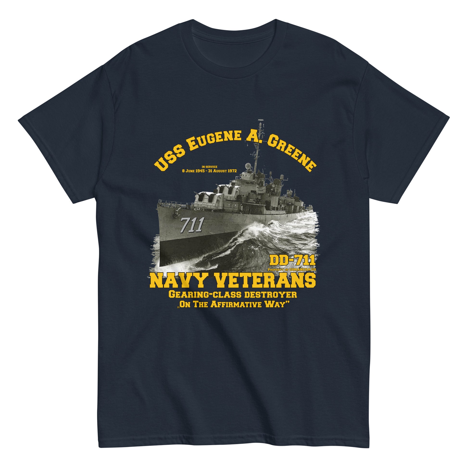 USS EUGENE A. GREENE DD-711 Destroyer T-shirt, US NAVY T-shirt,