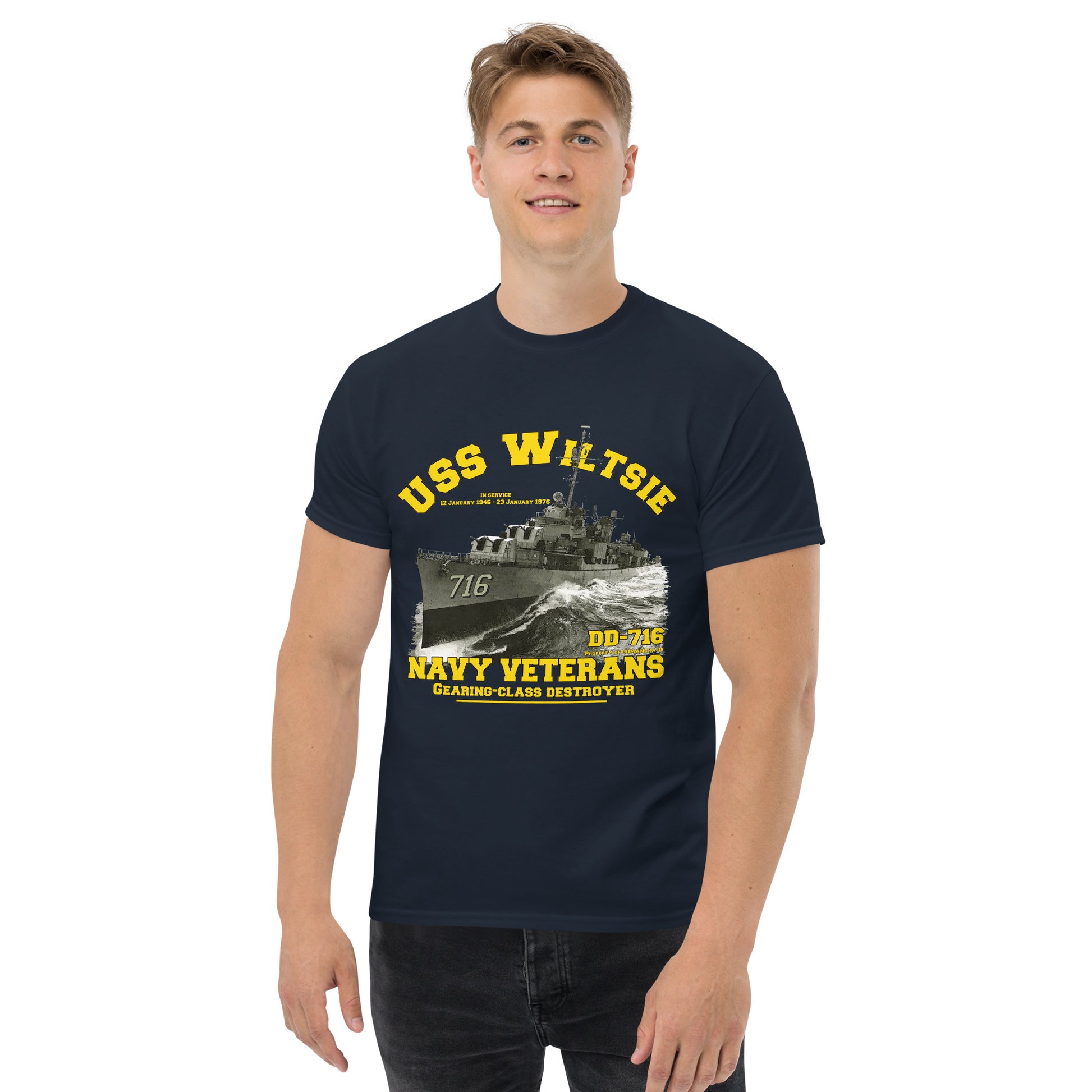 USS Wiltsie DD-716 Destroyer T-shirt, USS Wiltsie tee, Comancha,