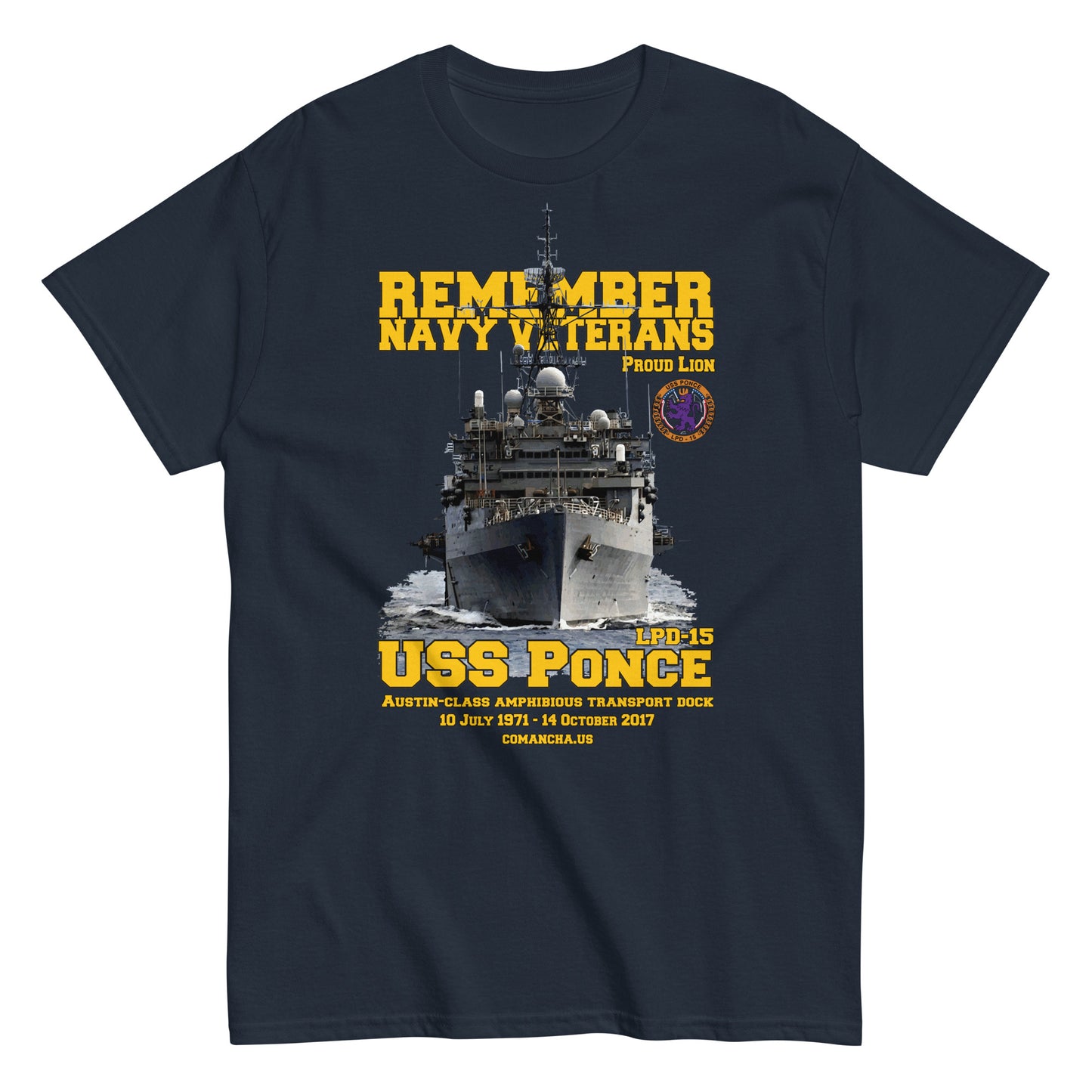 USS PONCE LPD-15 Veterans T-shirt