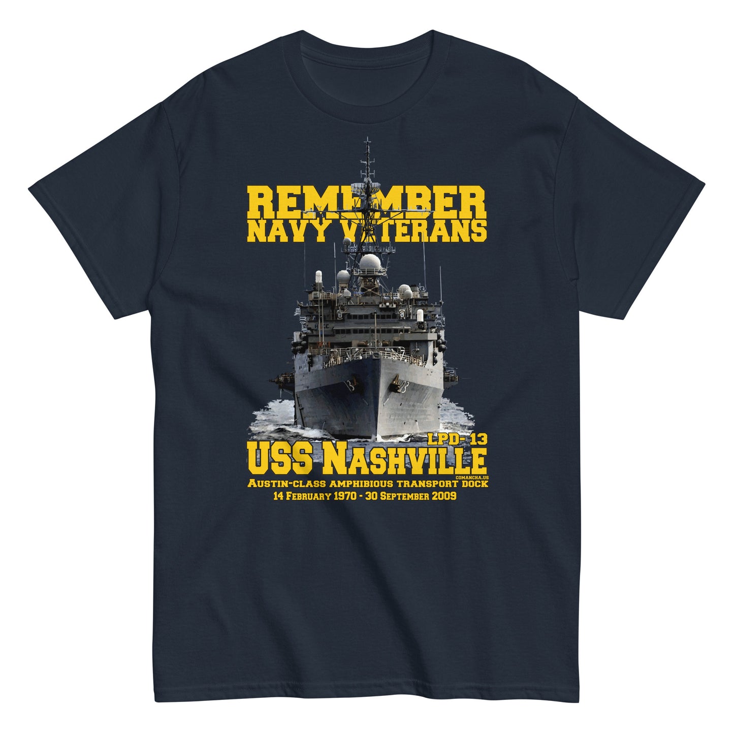 USS NASHVILLE LPD-13 Veterans t-shirt