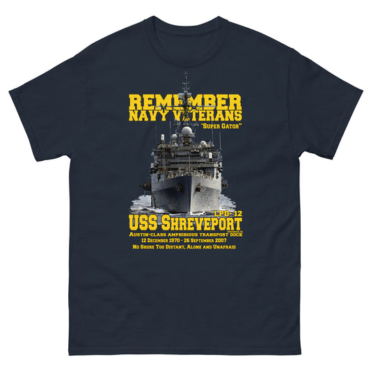 USS SHREVEPORT LPD-12 Veterans T-shirt