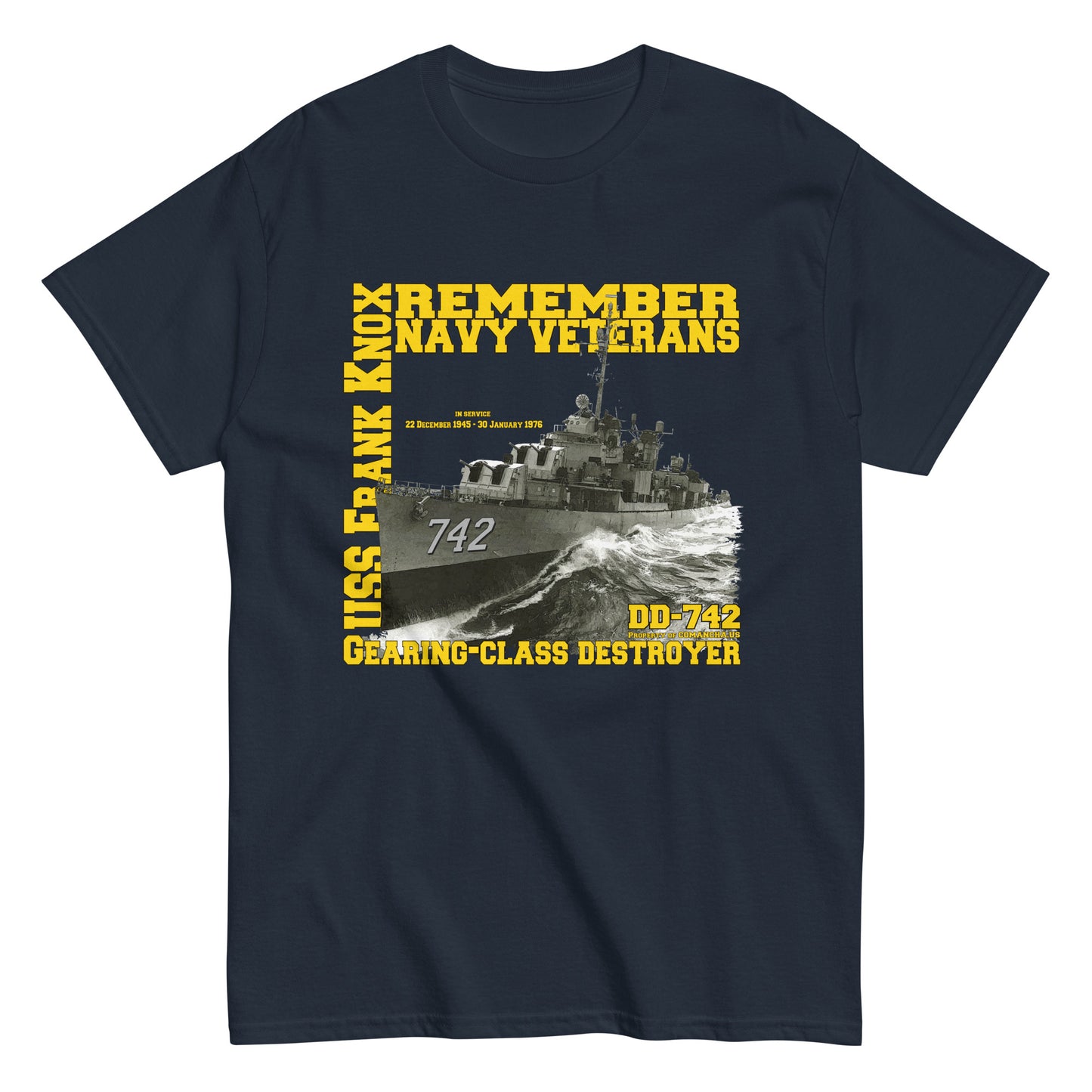 USS Frank Knox DD-842 Destroyer T-shirt