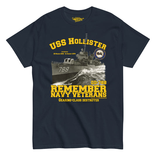 USS Hollister DD-788 Destroyer T-shirt