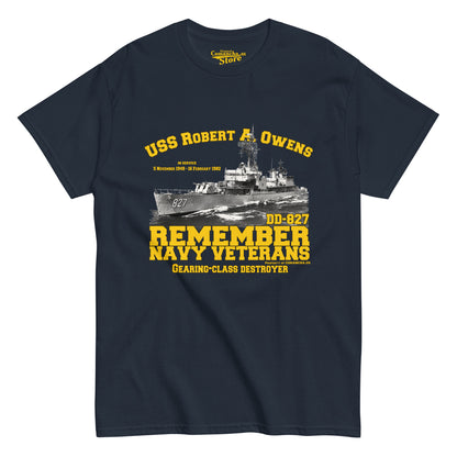 USS Robert A. Owens DD-827 Destroyer T-shirt,