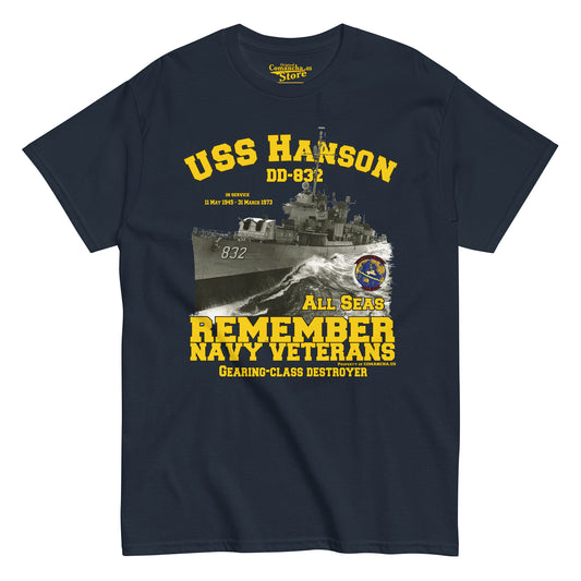 USS Hanson DD-832 Destroyer tee