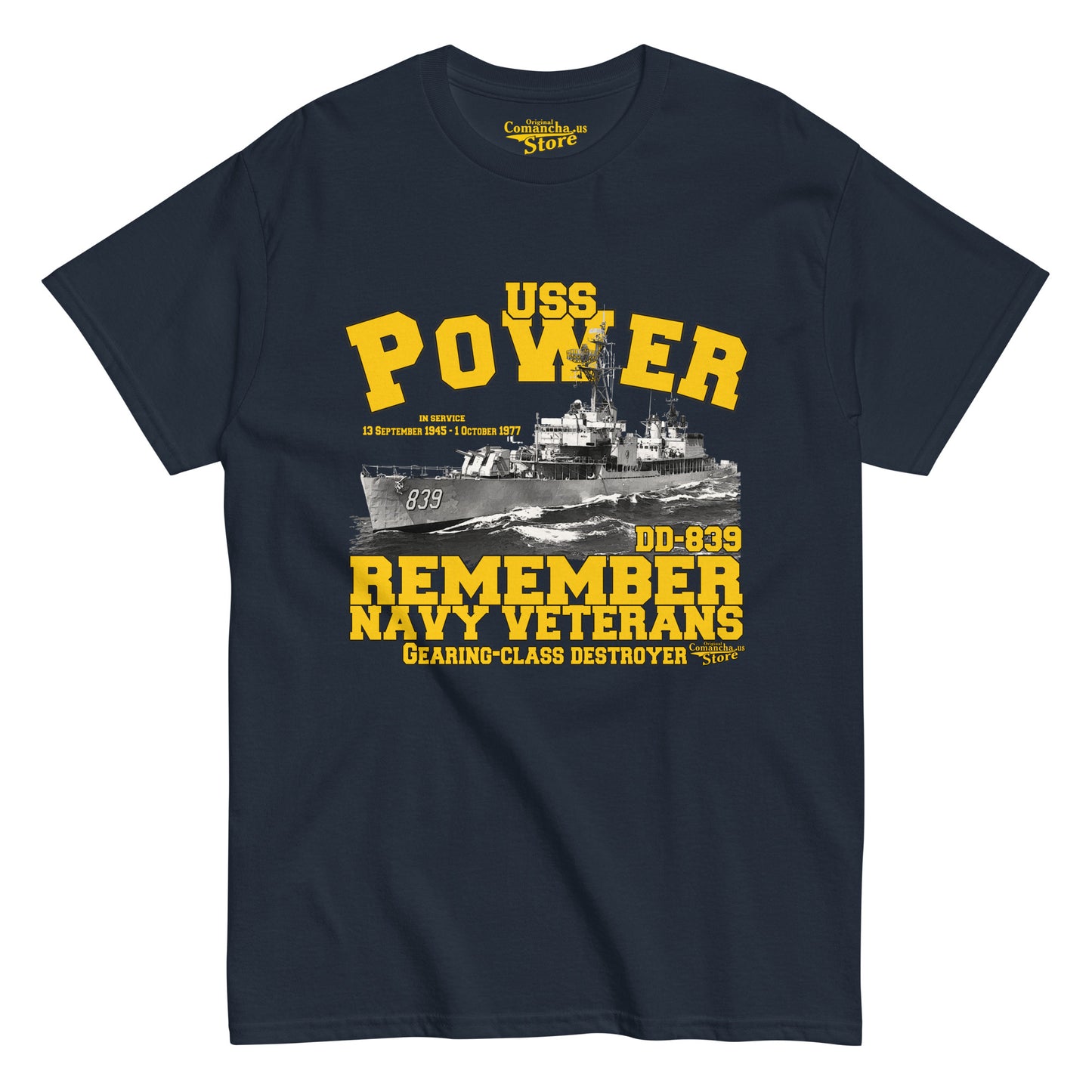 USS Power DD-839 Destroyer t-shirt,