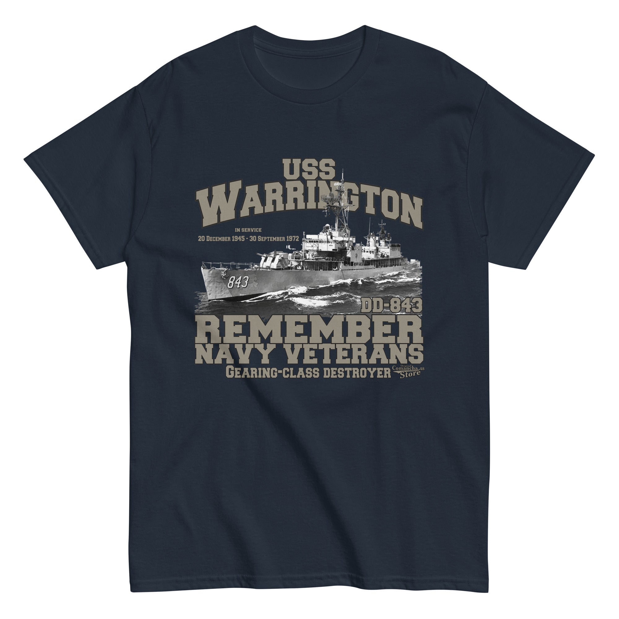 USS Warrington DD-843 Destroyer tee,USS Warrington shipmats t-shirt ...