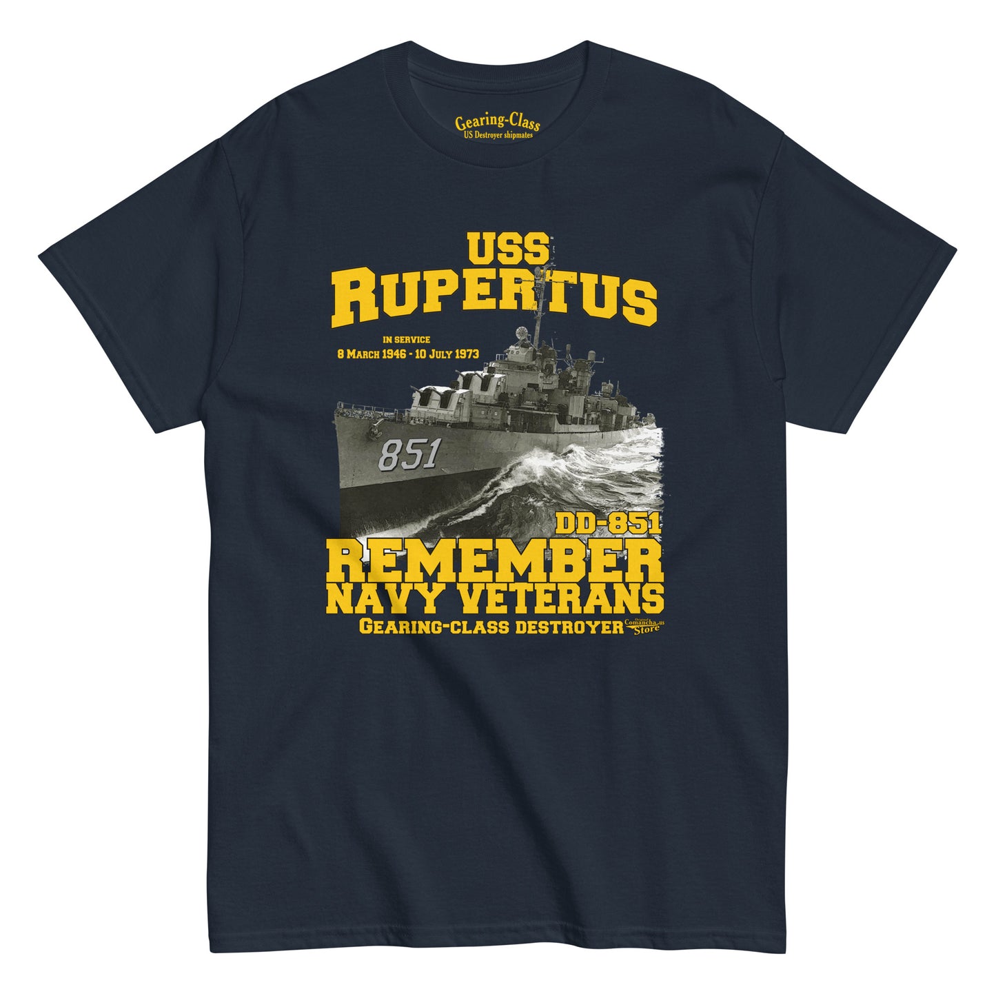 USS Rupertus DD-851 Destroyer T-shirt,