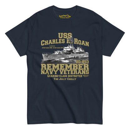 USS Charles H. Roan DD-853 Destroyer t-shirt,