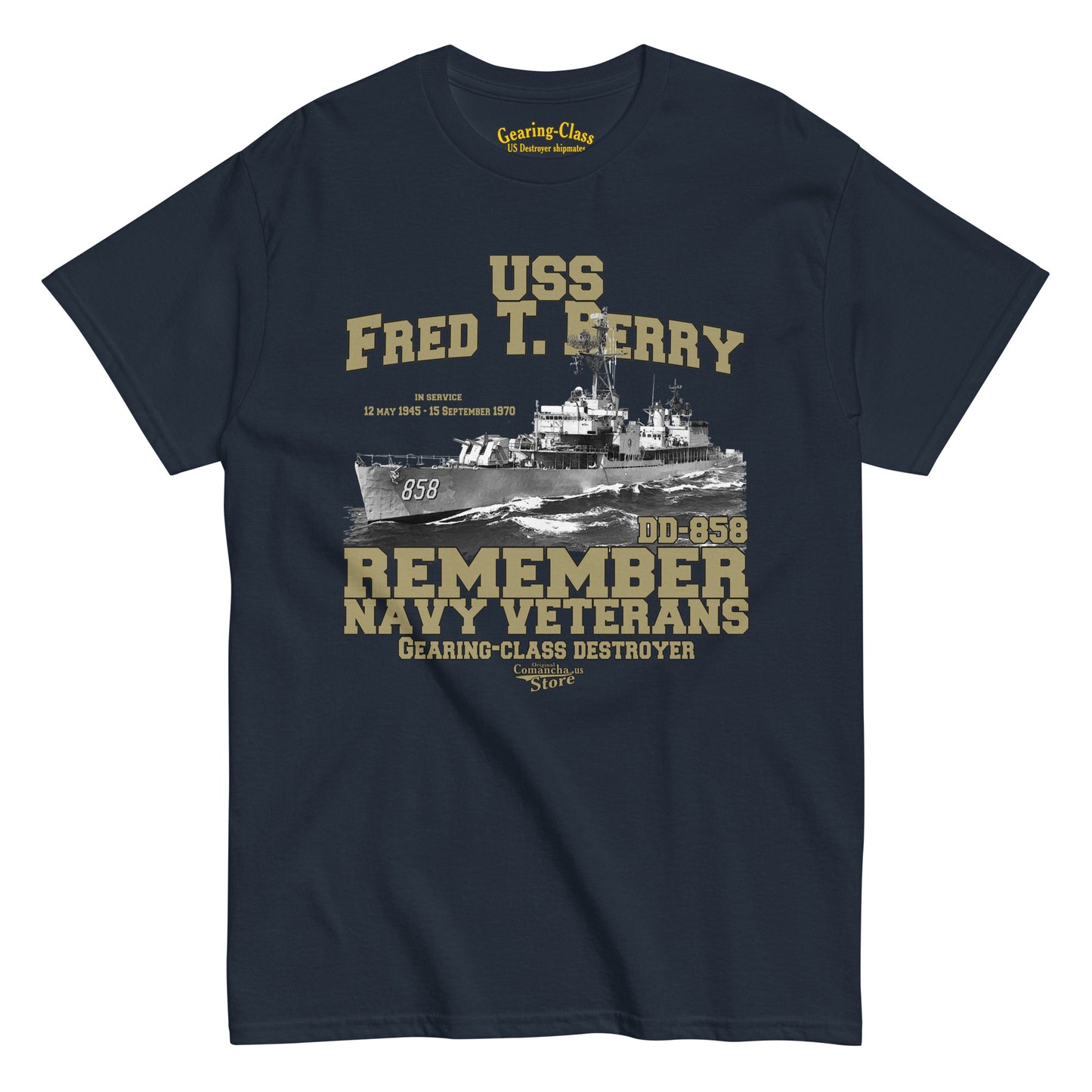 USS Fred T. Berry DD-858 Destroyer t-shirt,