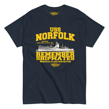 USS Norfolk DL-1 Destroyer Shipmates T-shirt