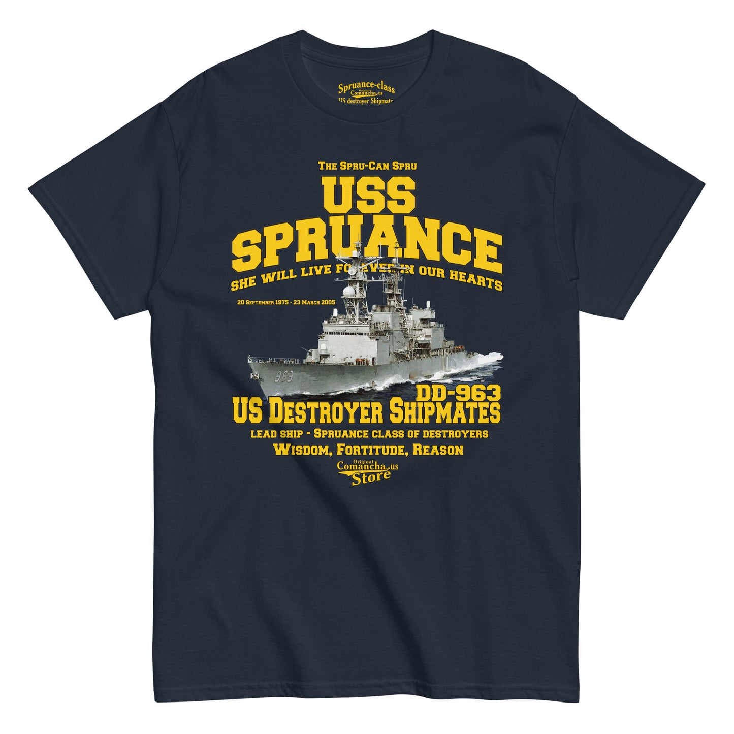 USS Spruance DD-963 T-shirt,