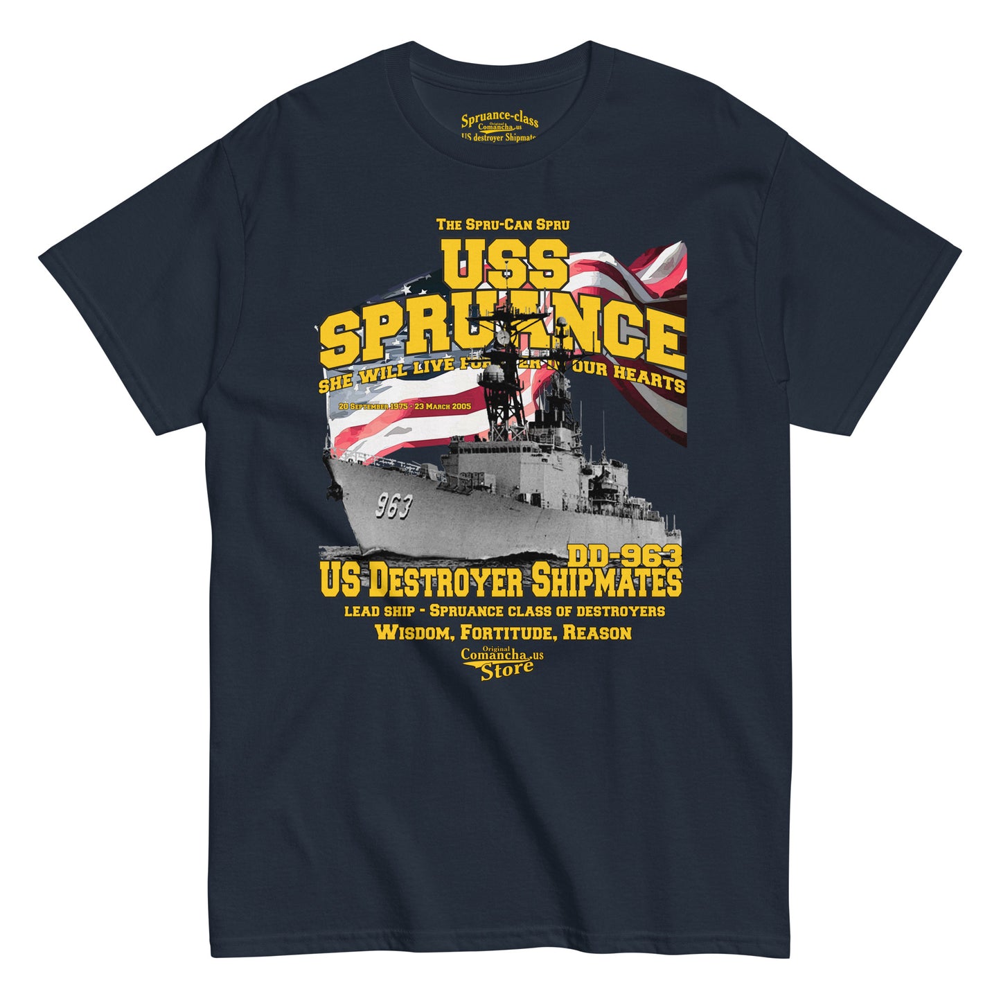 USS Spruance DD-963 tee,