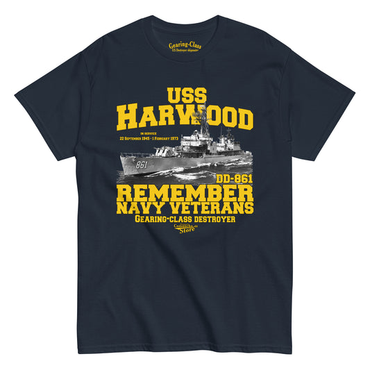 USS Harwood DD-861 Destroyer t-shirt