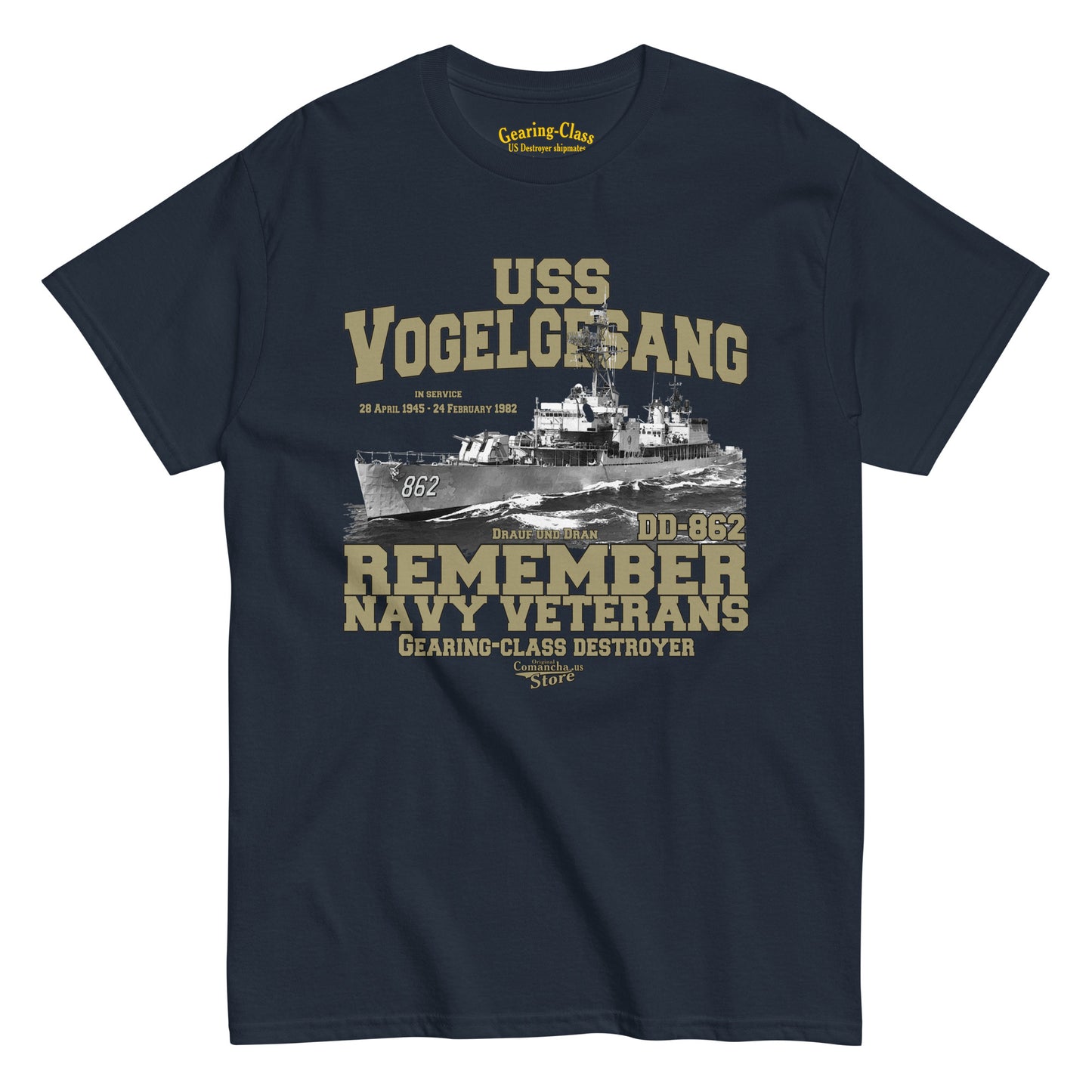 USS Vogelgesang DD-862 Destroyer T-shirt