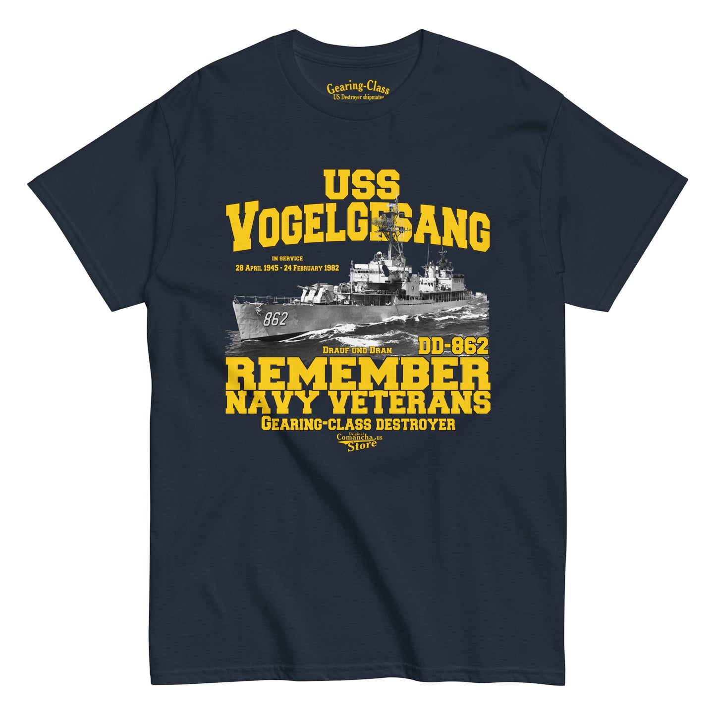 USS Vogelgesang DD-862 Destroyer Tee