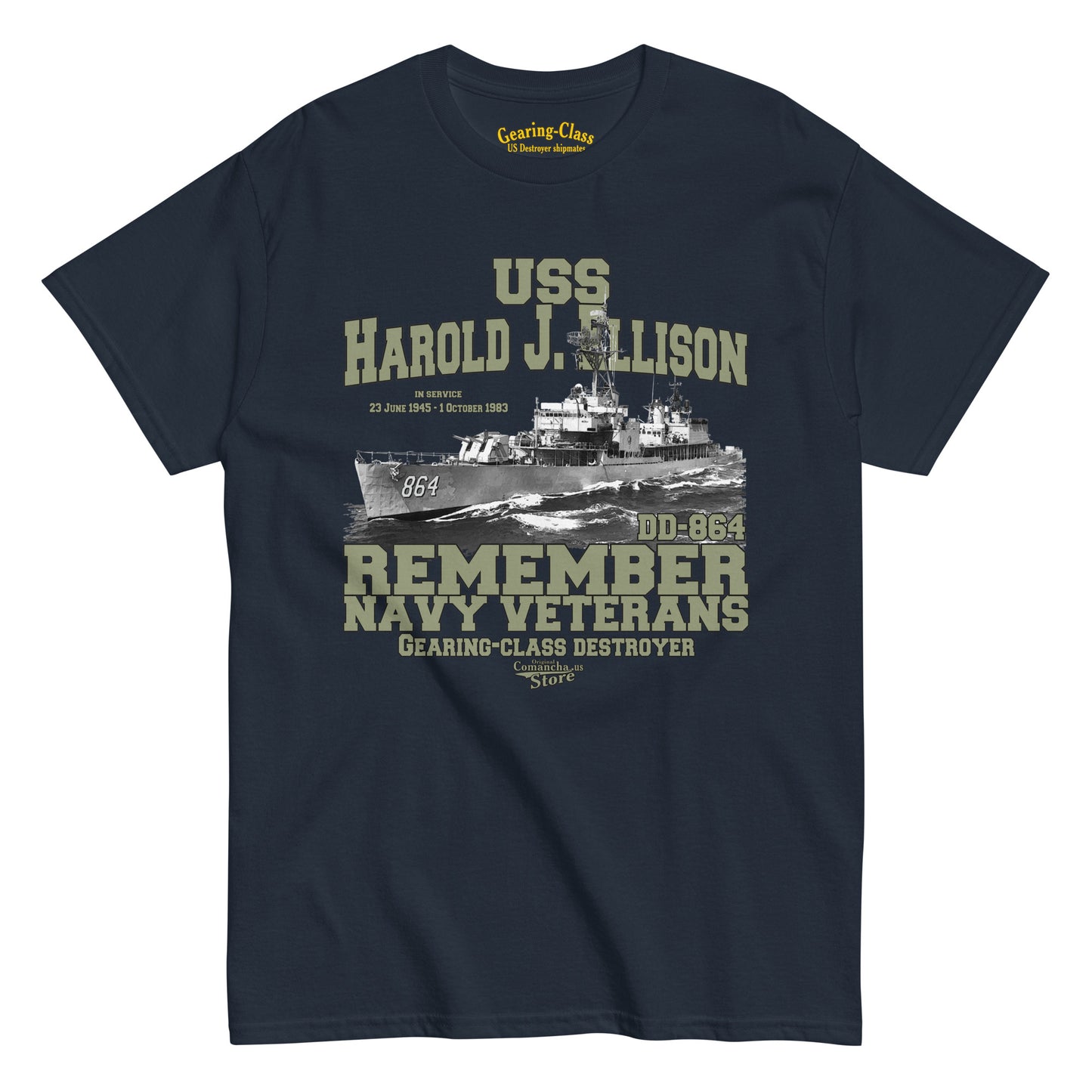 USS Harold J. Ellison DD-864 Destroyer T-shirt