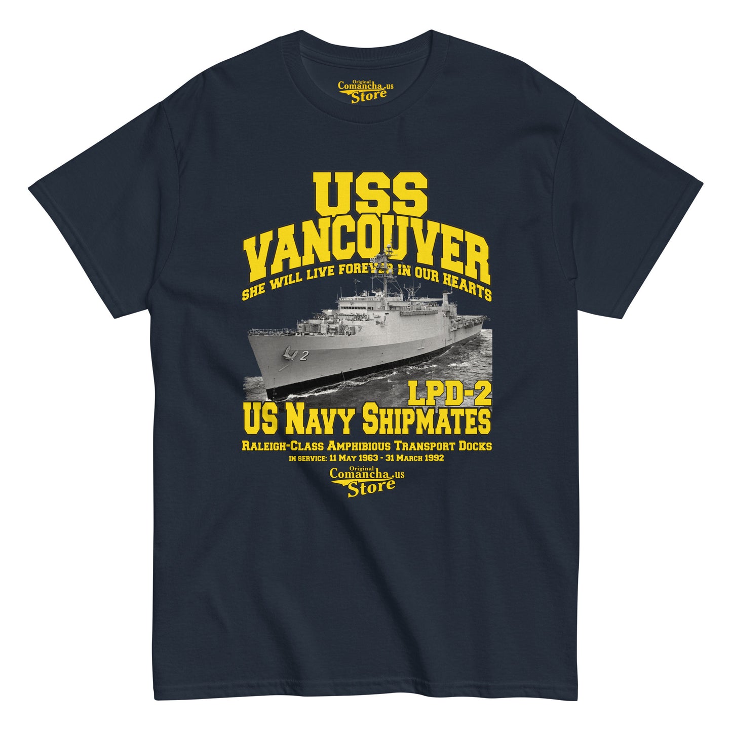 USS Vancouver LPD-2 Navy Shipmates tee,