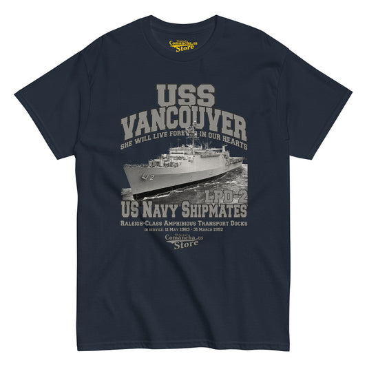 USS Vancouver LPD-2 Shipmates T-shirt,