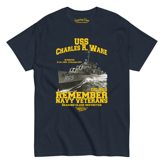 USS Charles R. Ware DD-865 Shipmates t-shirt