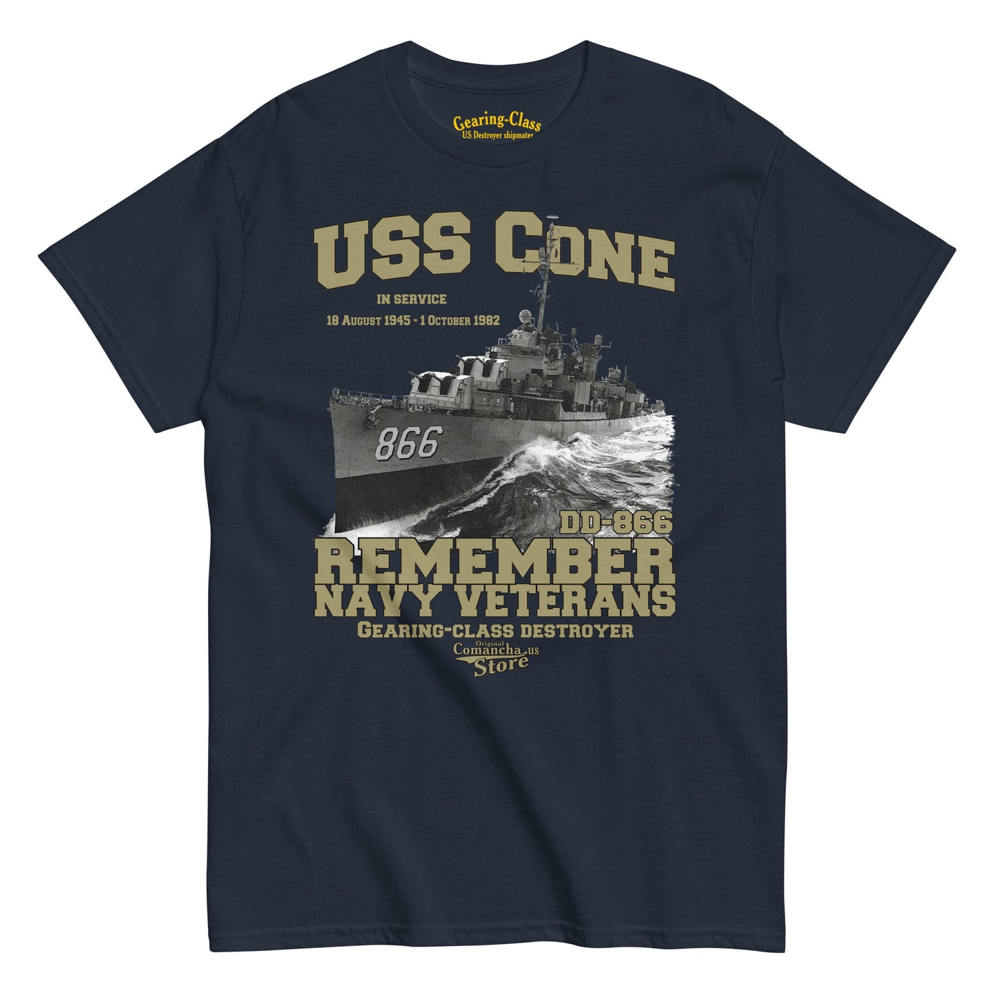 USS Cone DD-866 Shipmates T-shirt,