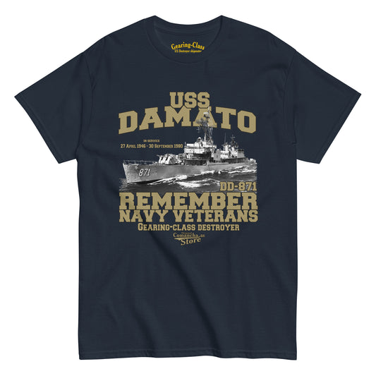 USS Damato DD-871  destroyer t-shirt