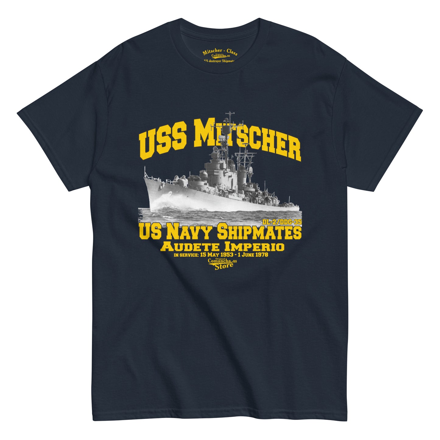 USS Mitscher DL-2 Destroyer t-shirt