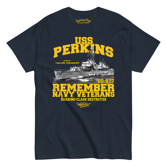 USS Perkins DD/DDR-877 Destroyer Shipmates T-shirt