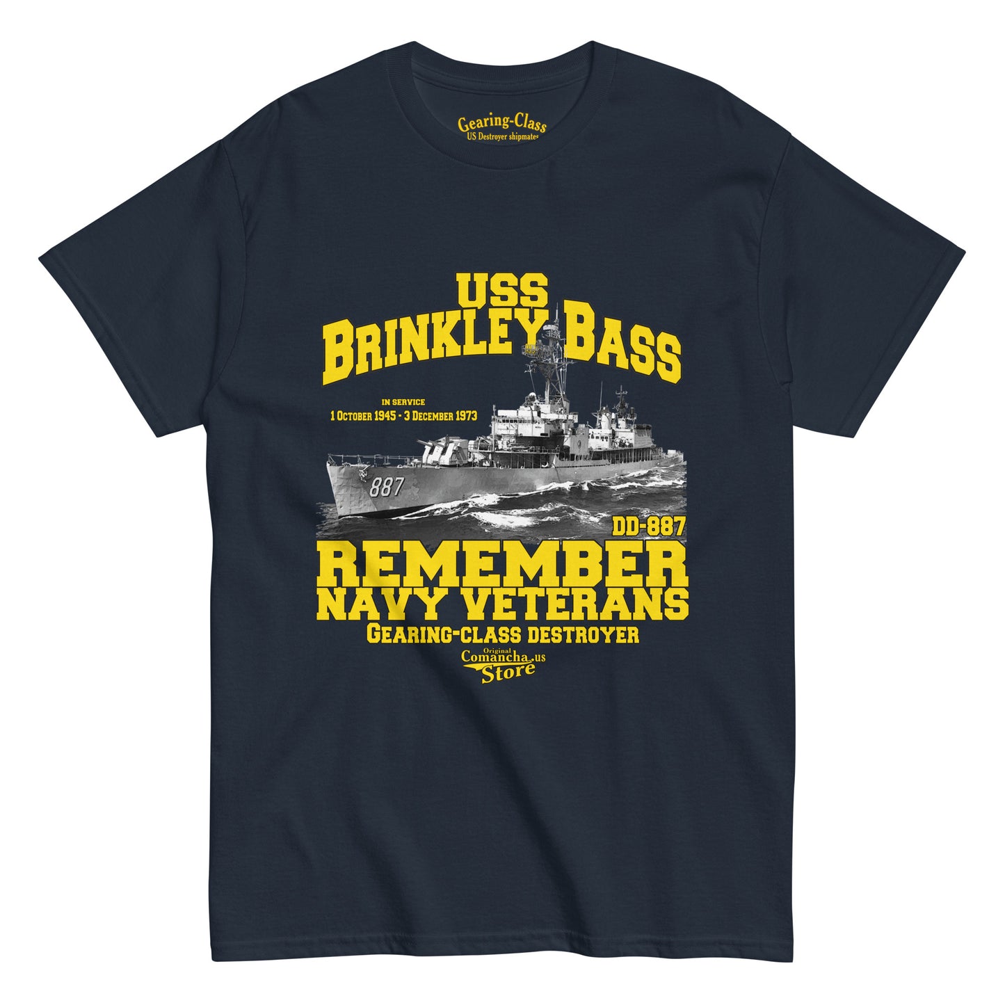 USS Brinkley Bass DD-887 t-shirt,