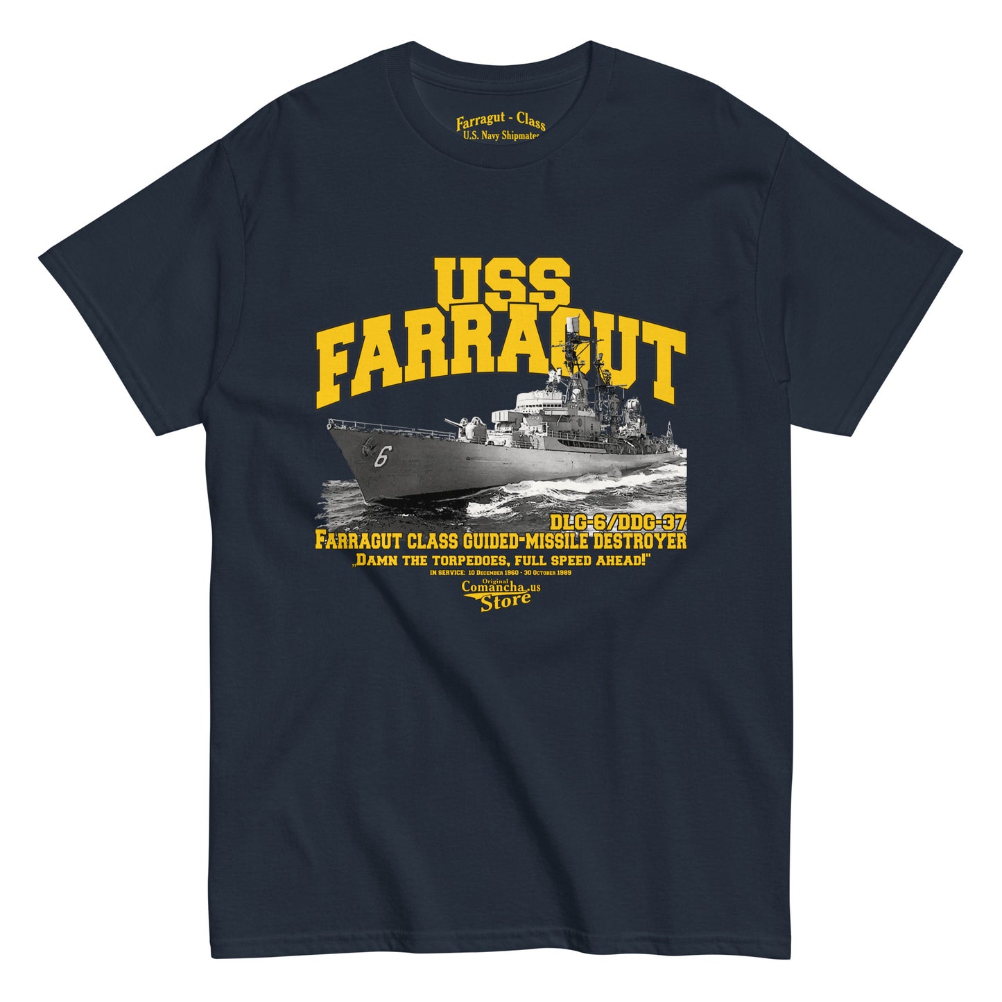 USS Farragut DLG-6/DDG-37 shipmates tee,