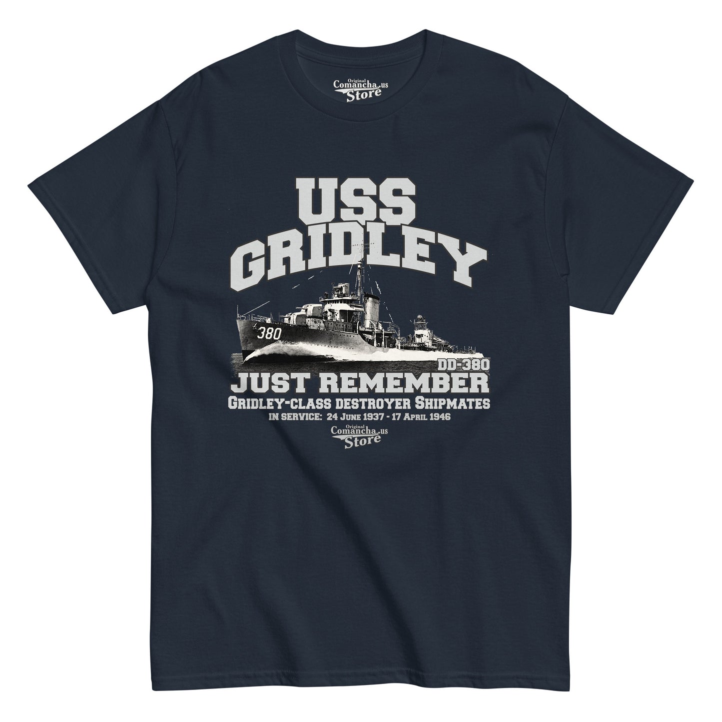 USS Gridley DD-380 Shipmates t-shirt