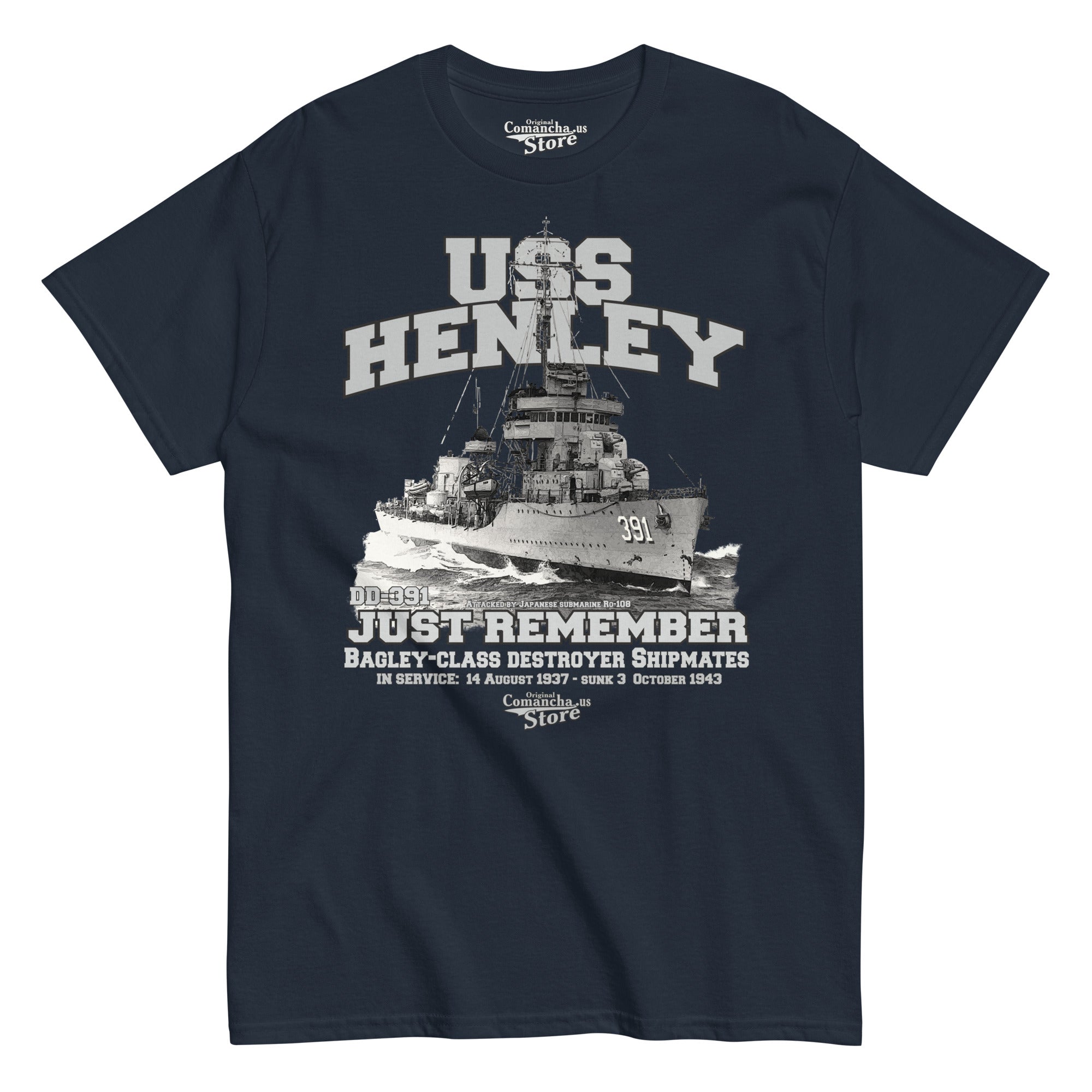 USS Henley DD-391 Destroyer T-shirt – Comancha Graphics