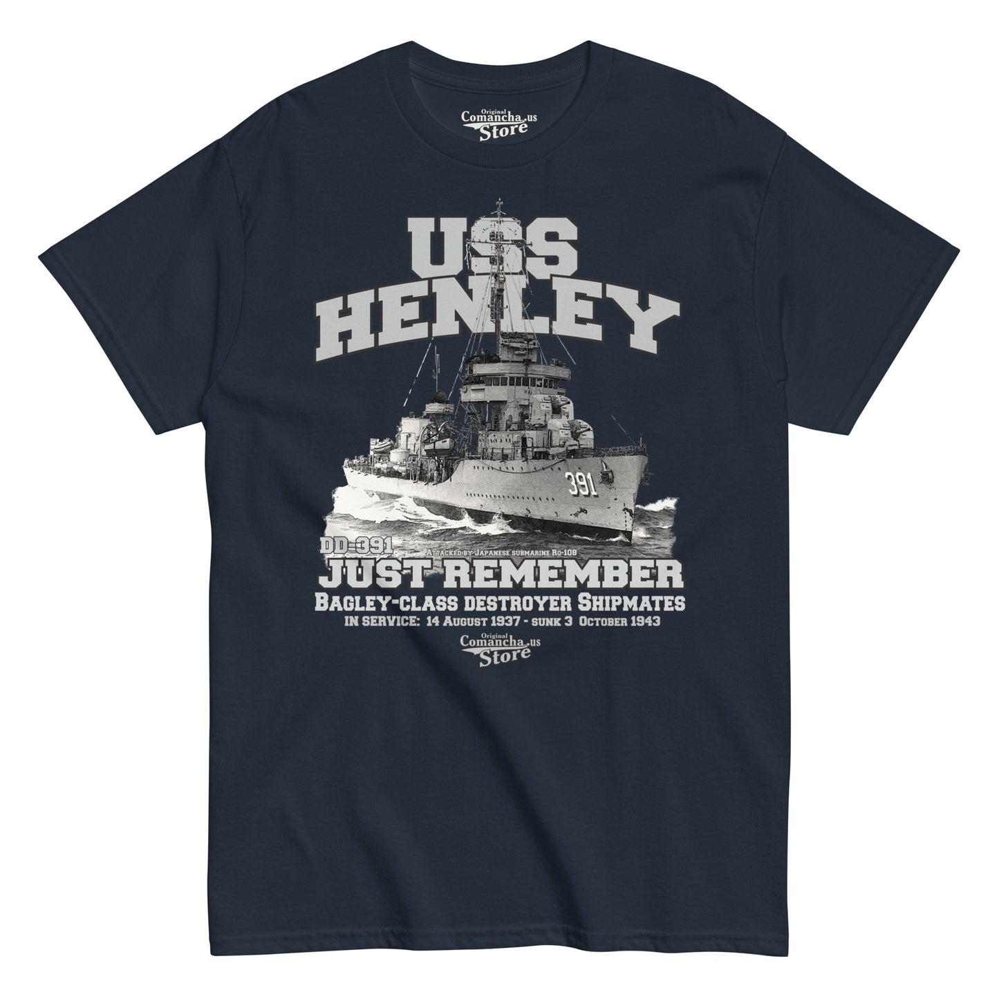 USS Henley DD-391 Destroyer T-shirt