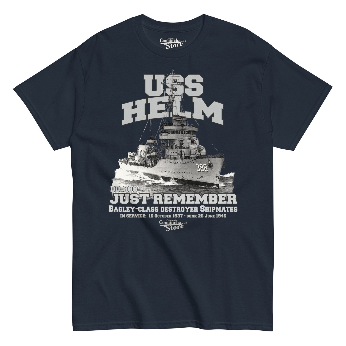 USS Helm DD-388 Destroyer Tee