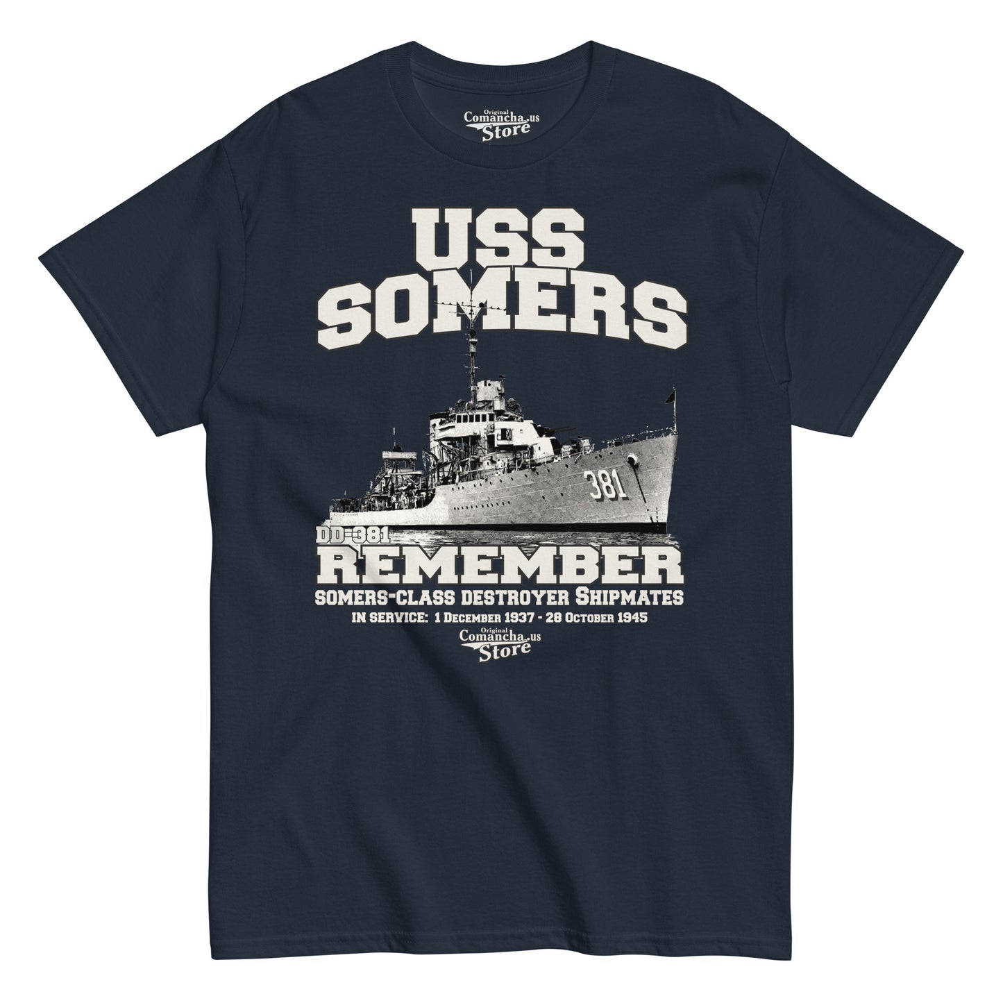 USS Somers DD-381 Destroyer t-shirt