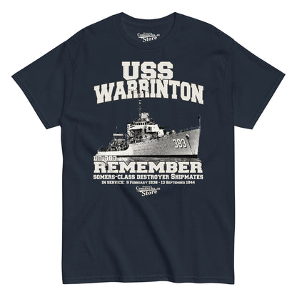 USS Warrington DD-383 destroyer t-shirt