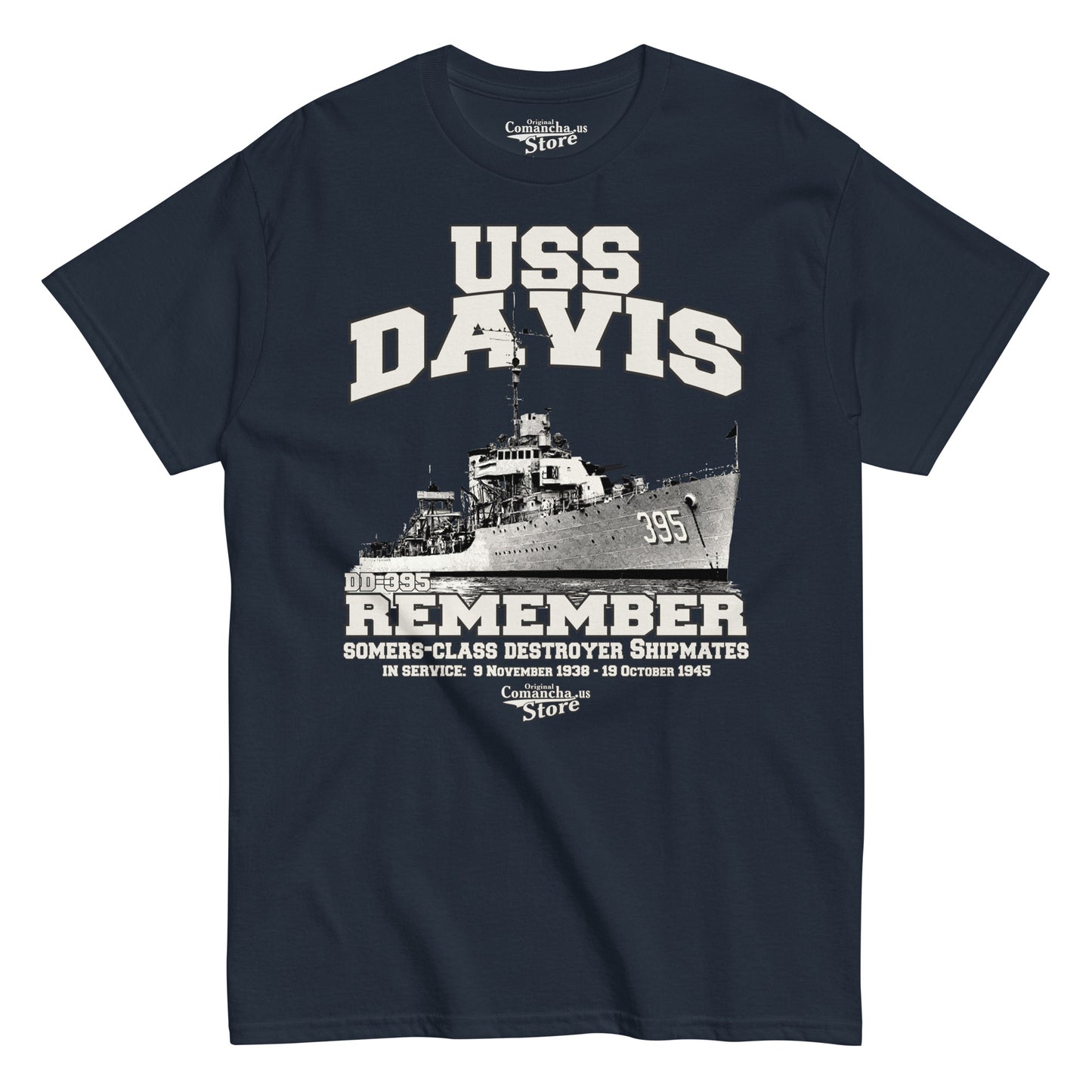 USS Davis DD-395 destroyer t-shirt