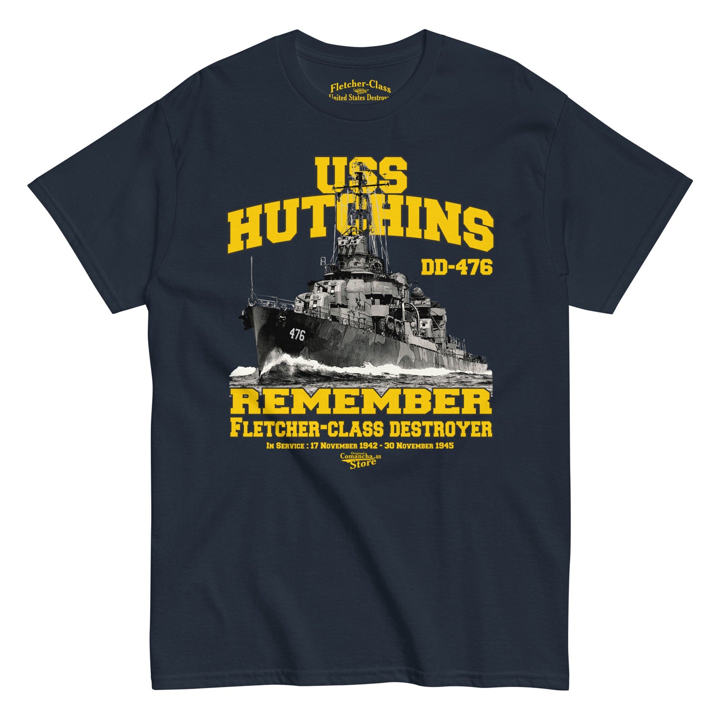 USS Hutchins DD-476 t-shirt