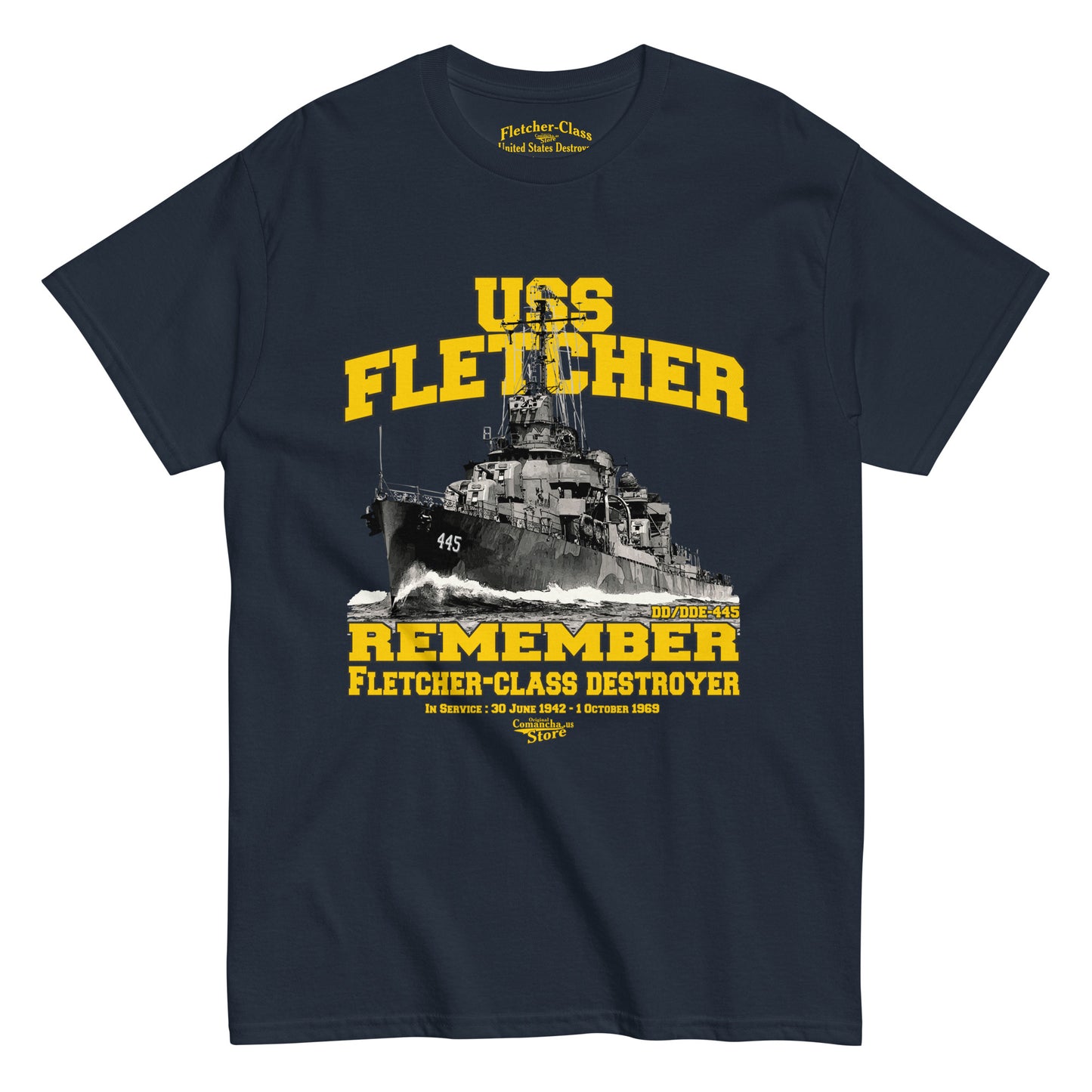 USS Fletcher DD/DDE-445 t-shirt