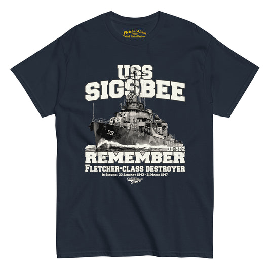 USS Sigsbee DD-502 Shipmates t-shirt