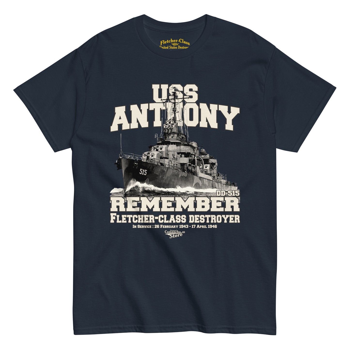 USS Anthony DD-515 t-shirt