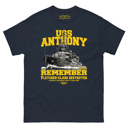 USS Anthony DD-515 t-shirt