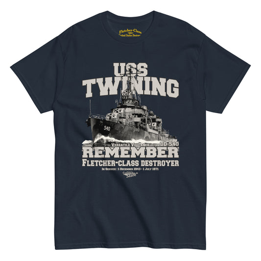 USS Twining DD-540 t-shirt