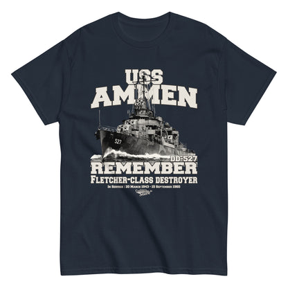 USS Ammen DD-527 Destroyer t-shirt