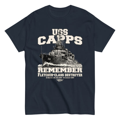 USS Capps DD-550 destroyer t-shirt