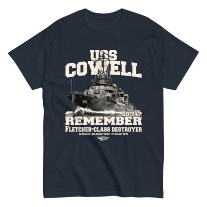 USS Cowell DD-547 destroyer t-shirt