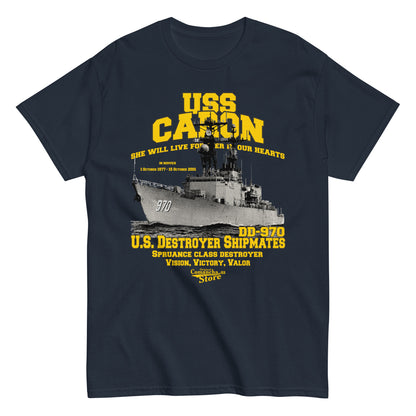 USS Caron DD-970 shipmates t-shirt